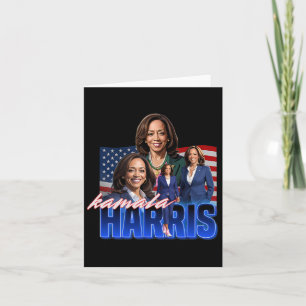 Cartão Kamala Harris American Flag Bootleg Reboot