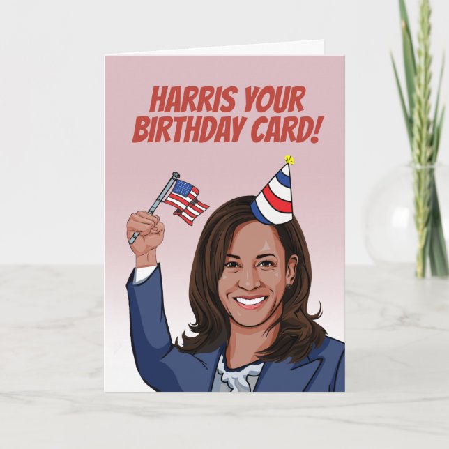 Cartão Kamala Harris Birthday (Frente)
