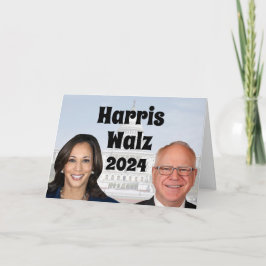 Cartão Kamala Harris e Tim Walz 2024