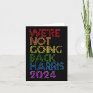 Cartão Kamala Harris Lgbt Cute Postive Vintage Retro Lett