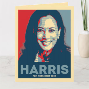 Cartão Kamala Harris Para O Presidente 2024 - Esperança