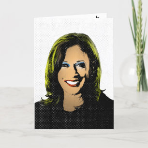 Cartão Kamala Harris Pop Art