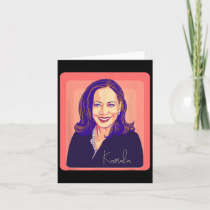 Cartão Kamala Harris Senhora Presidente Pop Art Retrato