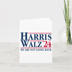 Cartão Kamala Harris Tim Walz Vp Não Vamos Voltar! 1