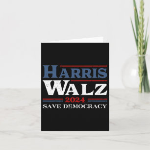 Cartão Kamala Harris Waltz 2024 Eleição Salvar Democracia
