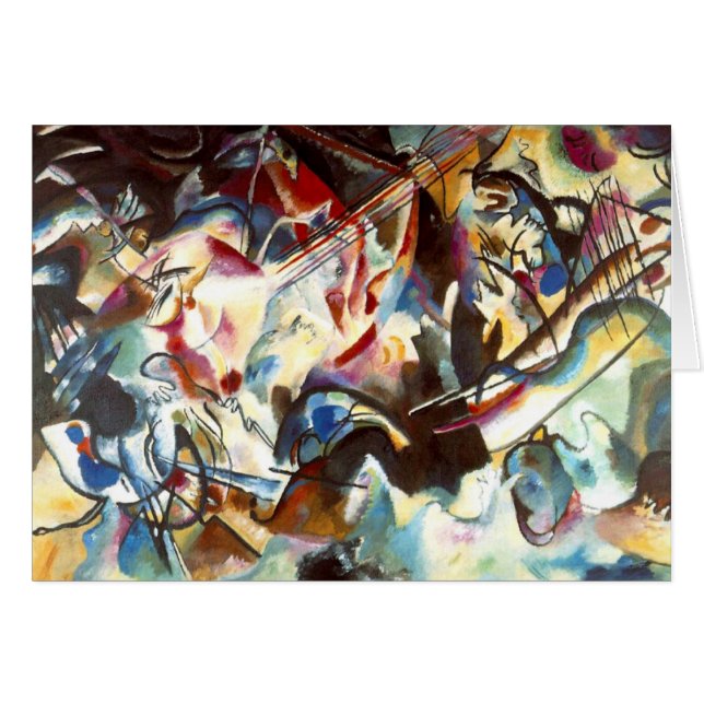 Cartão Kandinsky Abstrato Composição VI (Frente Horizontal)