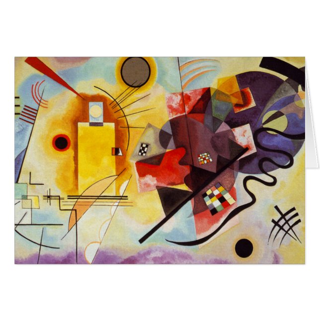 Cartão Kandinsky Amarelo Azul (Frente Horizontal)