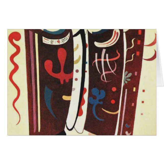 Cartão Kandinsky Brown com Abstrato suplementar (Frente Horizontal)