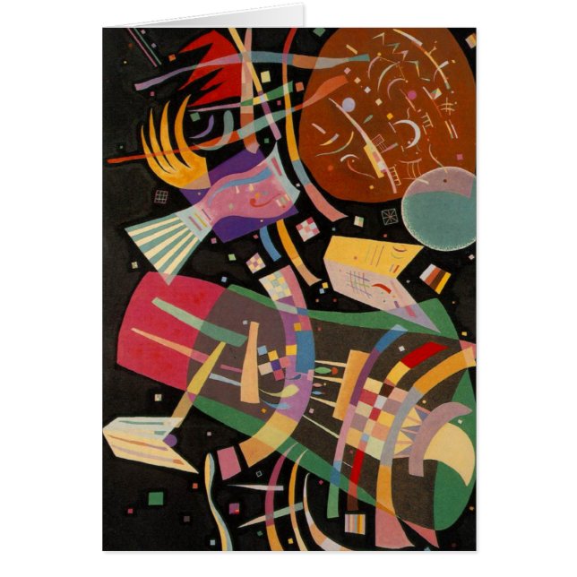 Cartão Kandinsky Composition 10 Abstrato Painting (Frente)