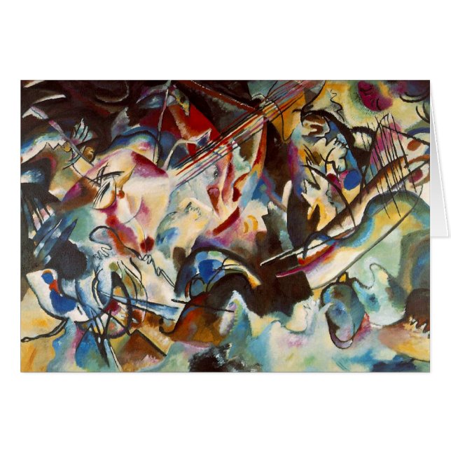 Cartão Kandinsky Composition VI Abstrato Pintura (Frente Horizontal)