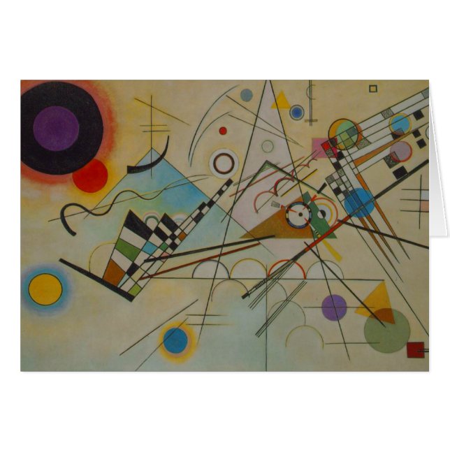 Cartão Kandinsky Composition VIII Oil Painting Card (Frente Horizontal)
