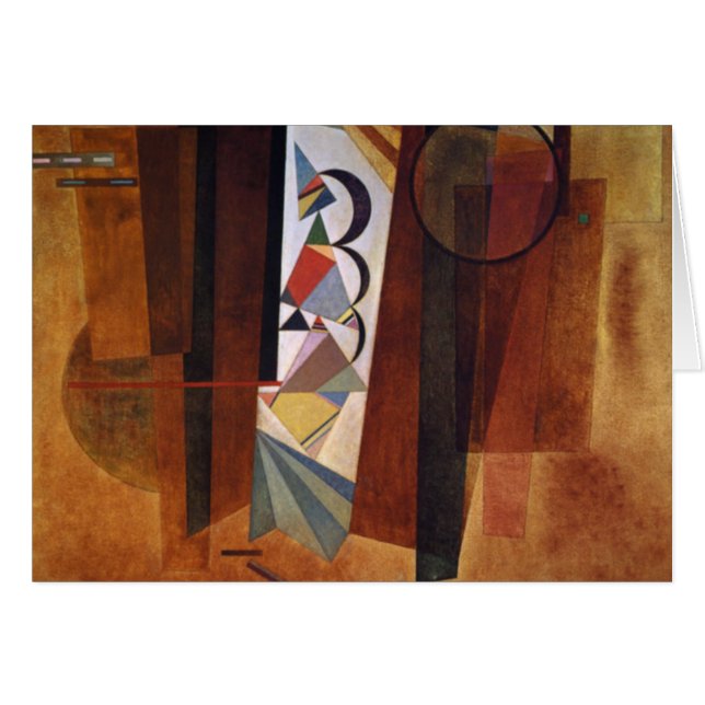 Cartão Kandinsky Development in Brown Abstrato Painting (Frente Horizontal)