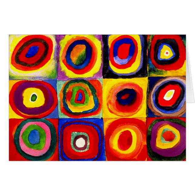 Cartão Kandinsky Farbstudie Quadrate Esquadra Círculos de (Frente Horizontal)