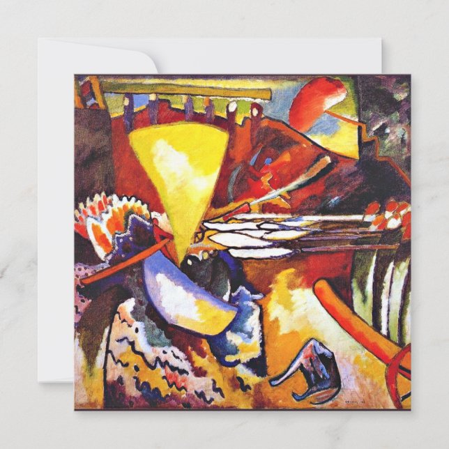 Cartão Kandinsky - Melhoramento 11, abstrato (Frente)