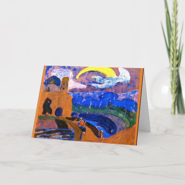 Cartão Kandinsky - O Cometa, pintura colorida, (Frente)