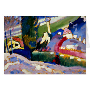 Cartão Kandinsky - Paisagem de inverno com Igreja