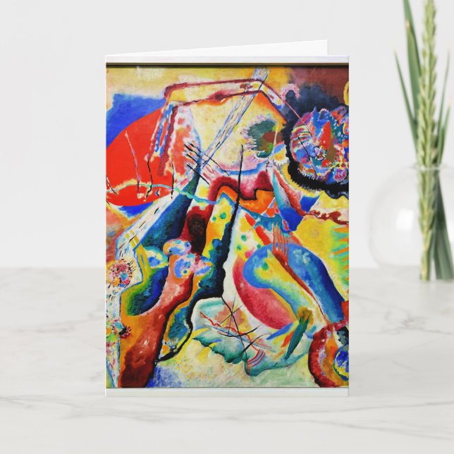 Cartão Kandinsky - Tableau a la Tache Rouge (Frente)