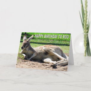 Cartão Kangaroo Happy Birthday para Roo Card