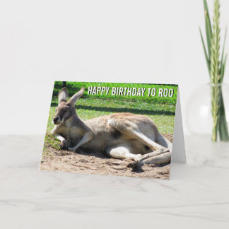 Cartão Kangaroo Happy Birthday para Roo Card