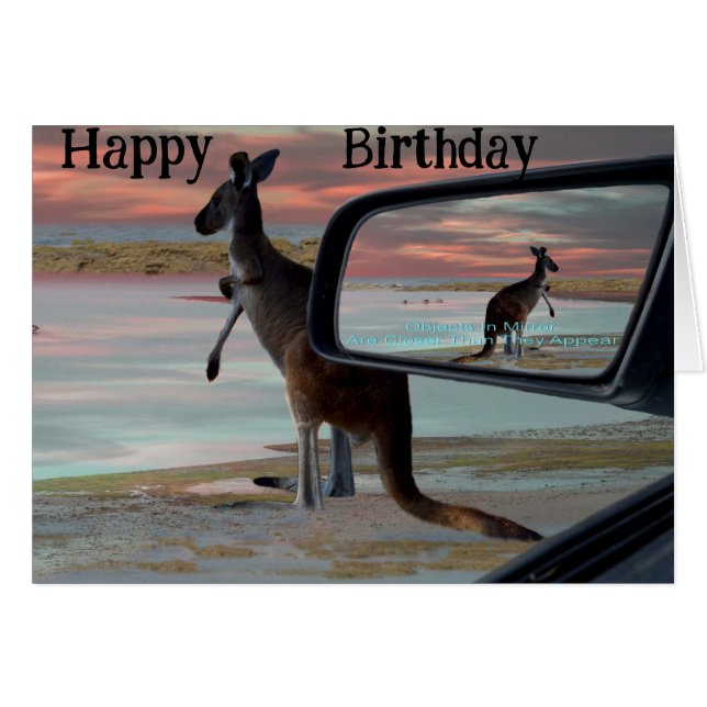 Cartão Kangaroo Seeft Breezes Illusion Art, (Frente Horizontal)