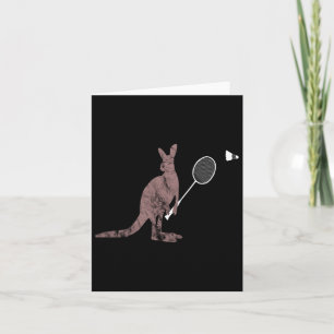 Cartão Kangaroos Dminton Austrália Marsupiais Bouning
