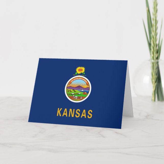 Cartão Kansan Flag, Flag of Kansas (Frente)