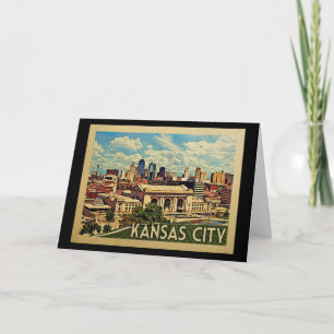 Cartão Kansas City Greeting Card Viagens vintage Missouri