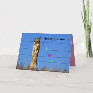 Cartão Kansas Limestone Carving Birthday Greeting Card