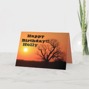 Cartão Kansas Orange Sunset Greeting Card