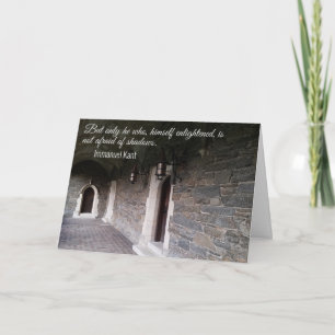 Cartão Kant Cote Cloisters Dark Hallway Medo de Sombras