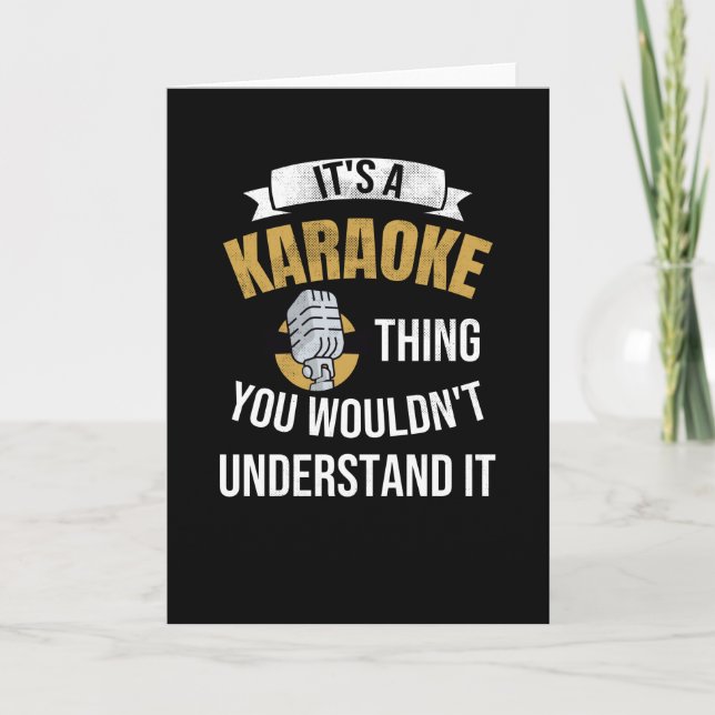 Cartão Karaoke Gifts | Karaoke Lovers Karaoke Night (Frente)
