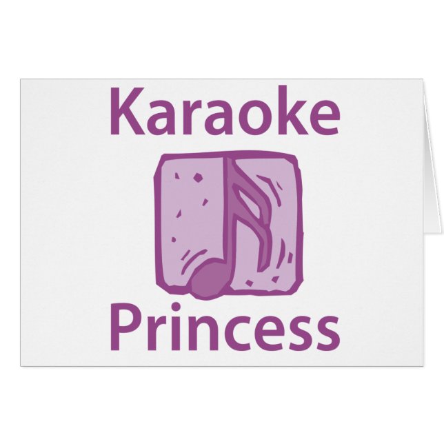 Cartão Karaoke Princess (Frente Horizontal)