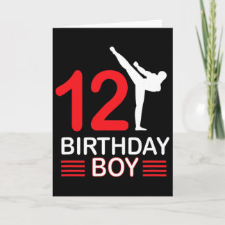 Cartão Karate Birthday Tee Boy Gift Kids Taekwondo 6