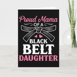 Cartão Karate Black Belt Filha Mama Dotada Artes Marciais