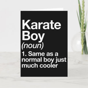 Cartão Karate Boy Definition Engraçado Artes Marciais Esp