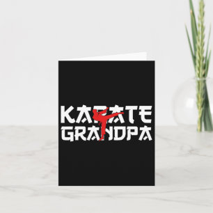 Cartão Karate Grandpa Black Belt Lutando Estilo de Vida K
