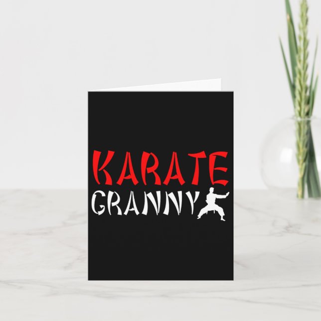 Cartão Karate Granny Orud Karate Avó 1 (Frente)