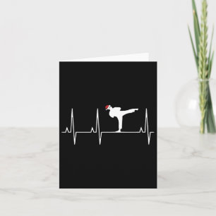 Cartão Karate Heart Beat Christmas Pajama Martial Arts Mm