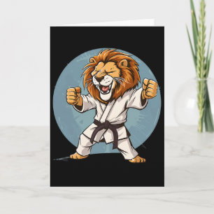 Cartão Karate Lion Kickboxing Taekwondo Jiu-jitsu Mma Mar