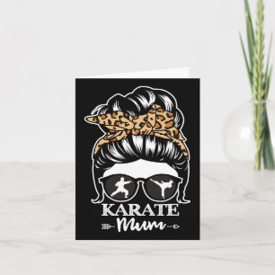 Cartão Karate Mãe Mensal Cabelo de Arma Engraçado Mãe de