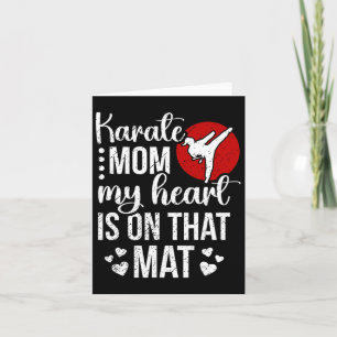 Cartão Karate Mãe Meu Coração Está Naquela Mãe Karate