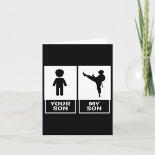 Cartão Karate Mãe Ou Pai Seu Filho