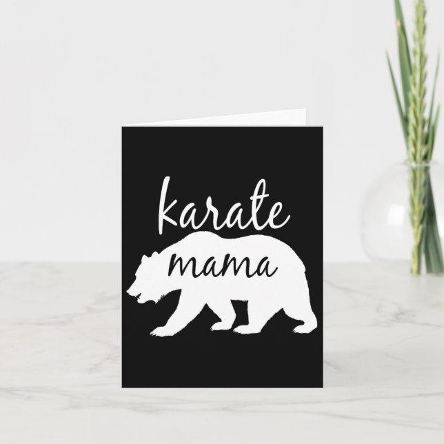 Cartão Karate Mãe T Mostra Presente Perfeito Para As Mulh (Frente)