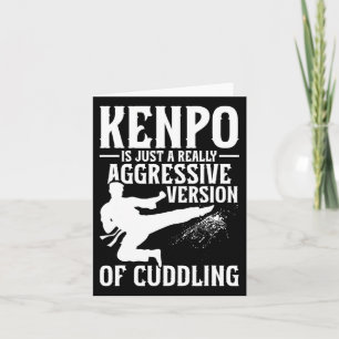 Cartão Karate Martial Arts Rapariga Lady Kenpo.