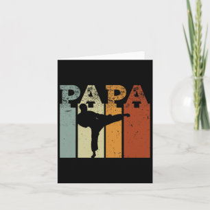 Cartão Karate Martial Arts Vintage Papa Retro Art