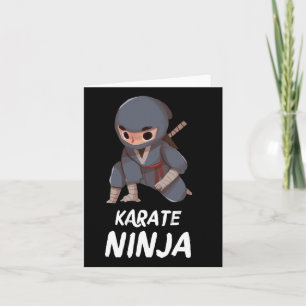 Cartão Karate Ninja Boy Engraçado Artes Marciais Esportiv