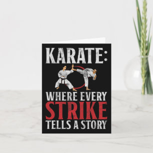 Cartão Karate Onde Cada Greve Conta Um Karato De História