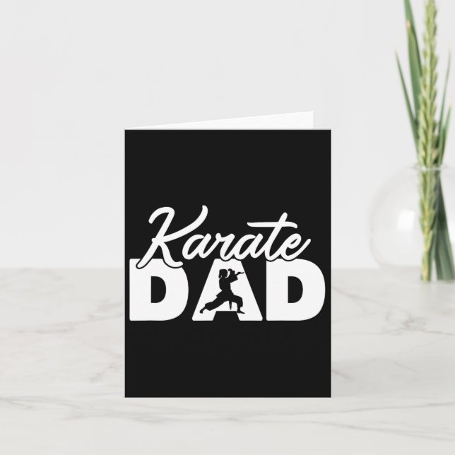 Cartão Karate Papa - Engraçado Presente no Pai Karate (Frente)