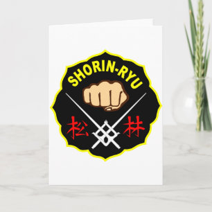 Cartão Karate Shorin Ryu Matsubayashi Estilo Kanji Frente