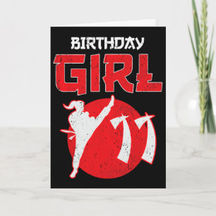 Cartão Karate Taekwondo, Arte Marcial De Aniversário De 1